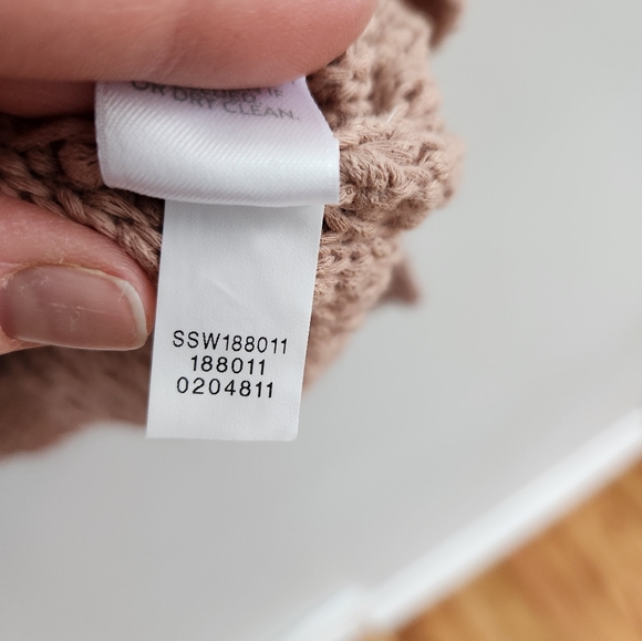 NWT Chablis Sweater - Blush Dusty Rose 100% Crew Neck Cotton Sweater Cable Knit - Picture 7 of 7